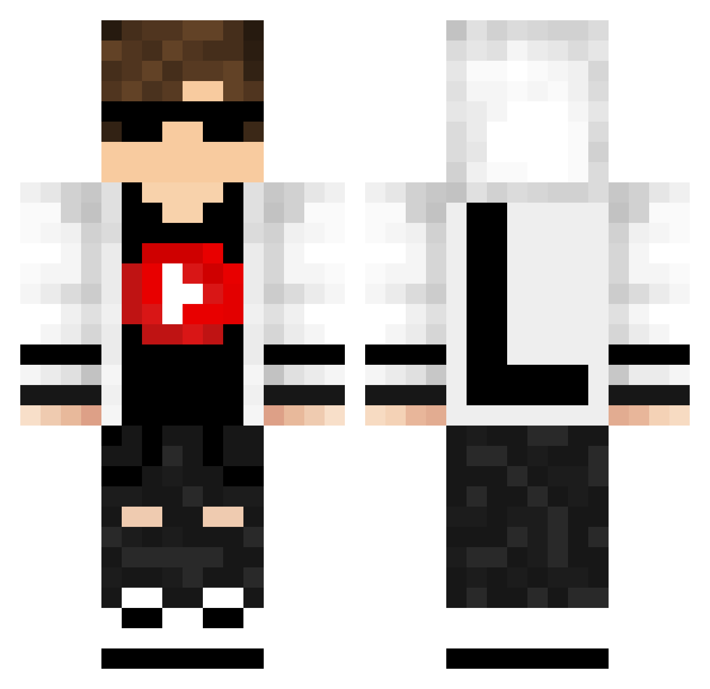 Levinetwork_yt Minecraft skin, front and back view