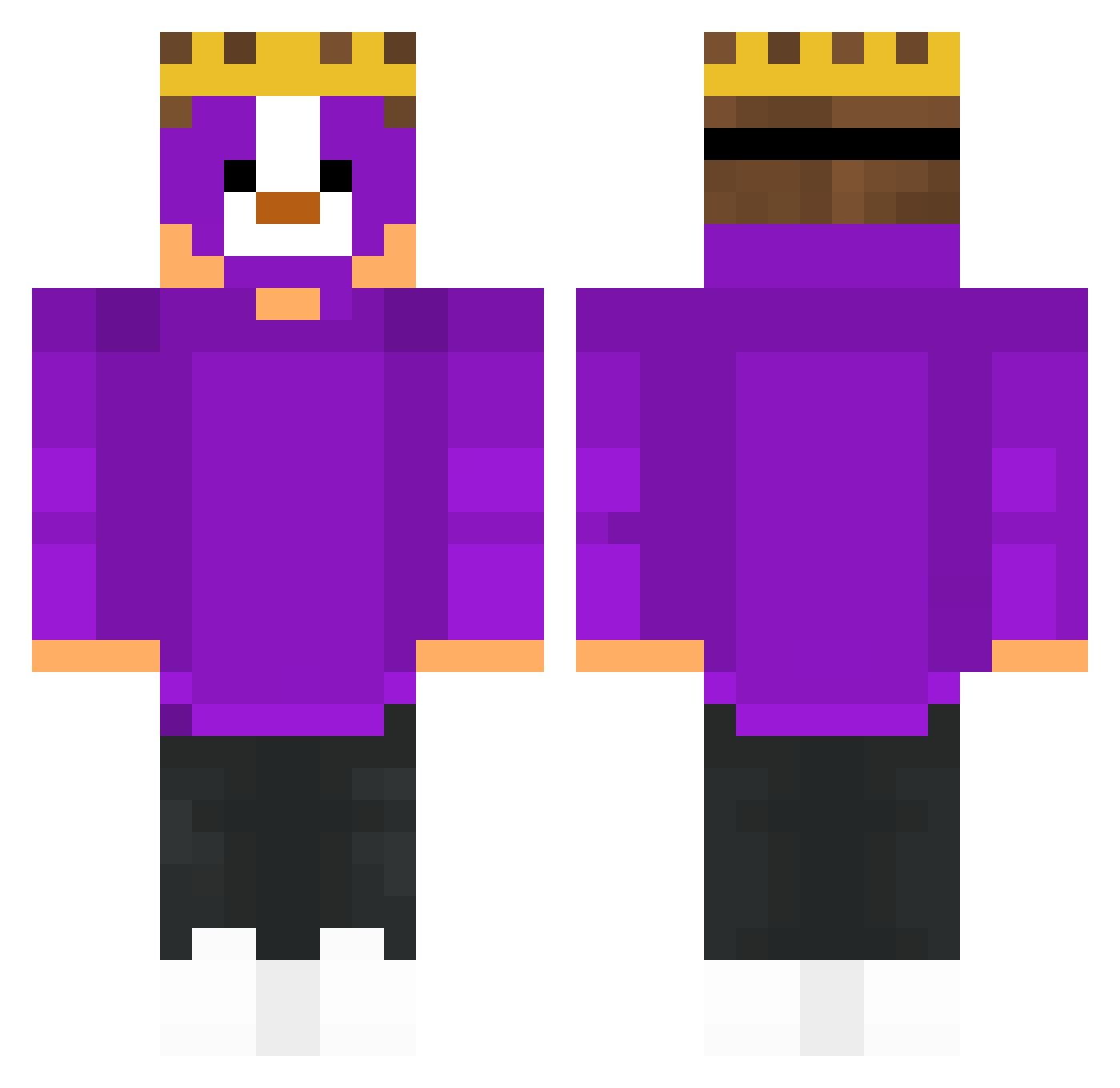 _Brauerei_ Minecraft skin, front and back view