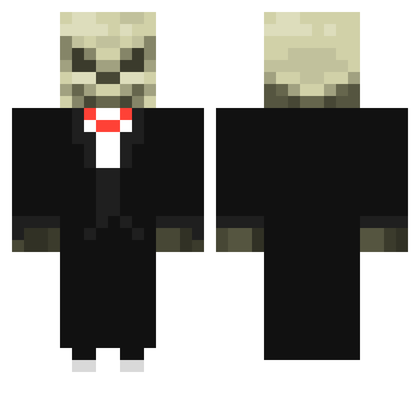 Dreamygun369 Minecraft skin, front and back view