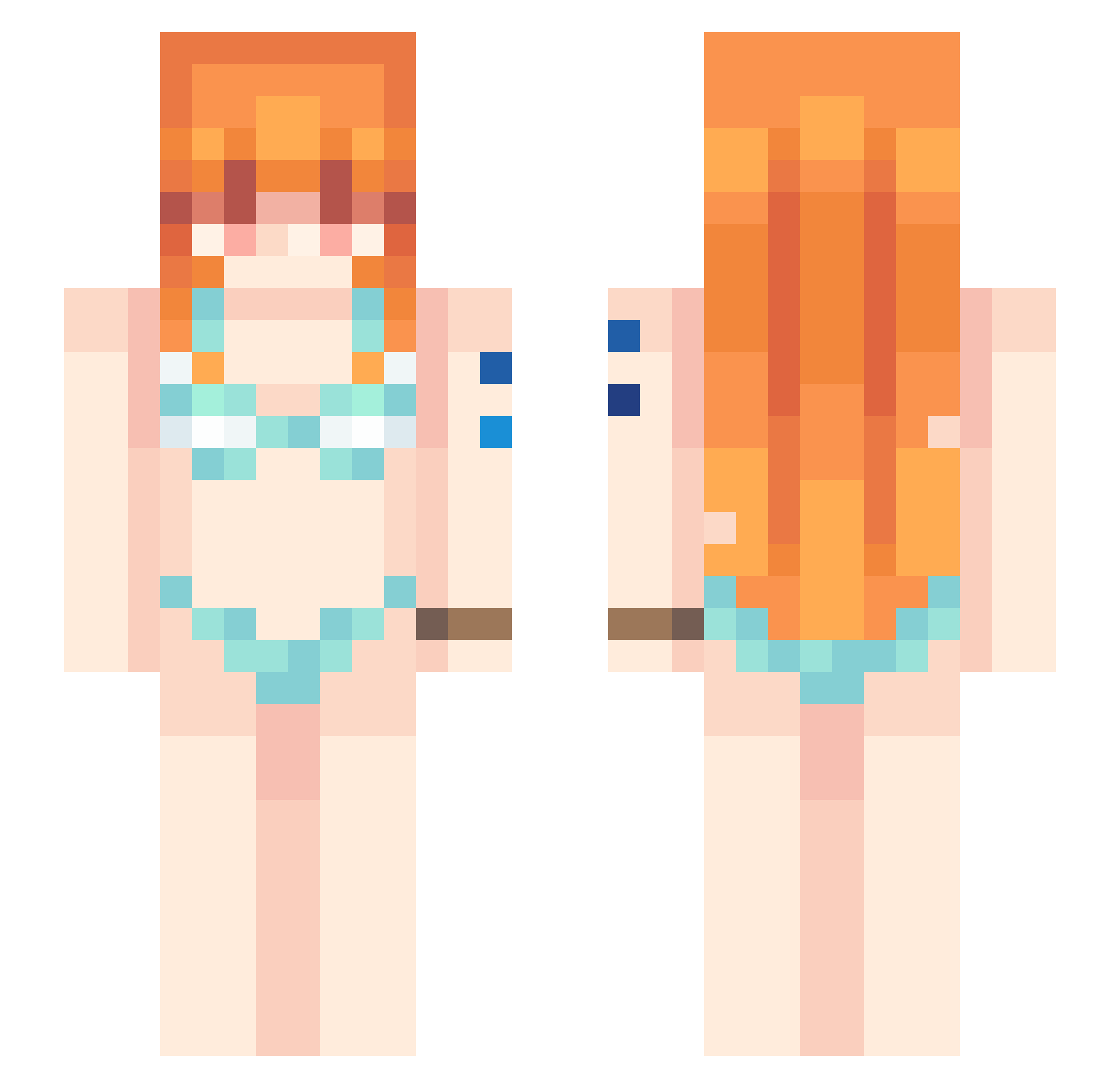 MaestroDosty Minecraft skin, front and back view