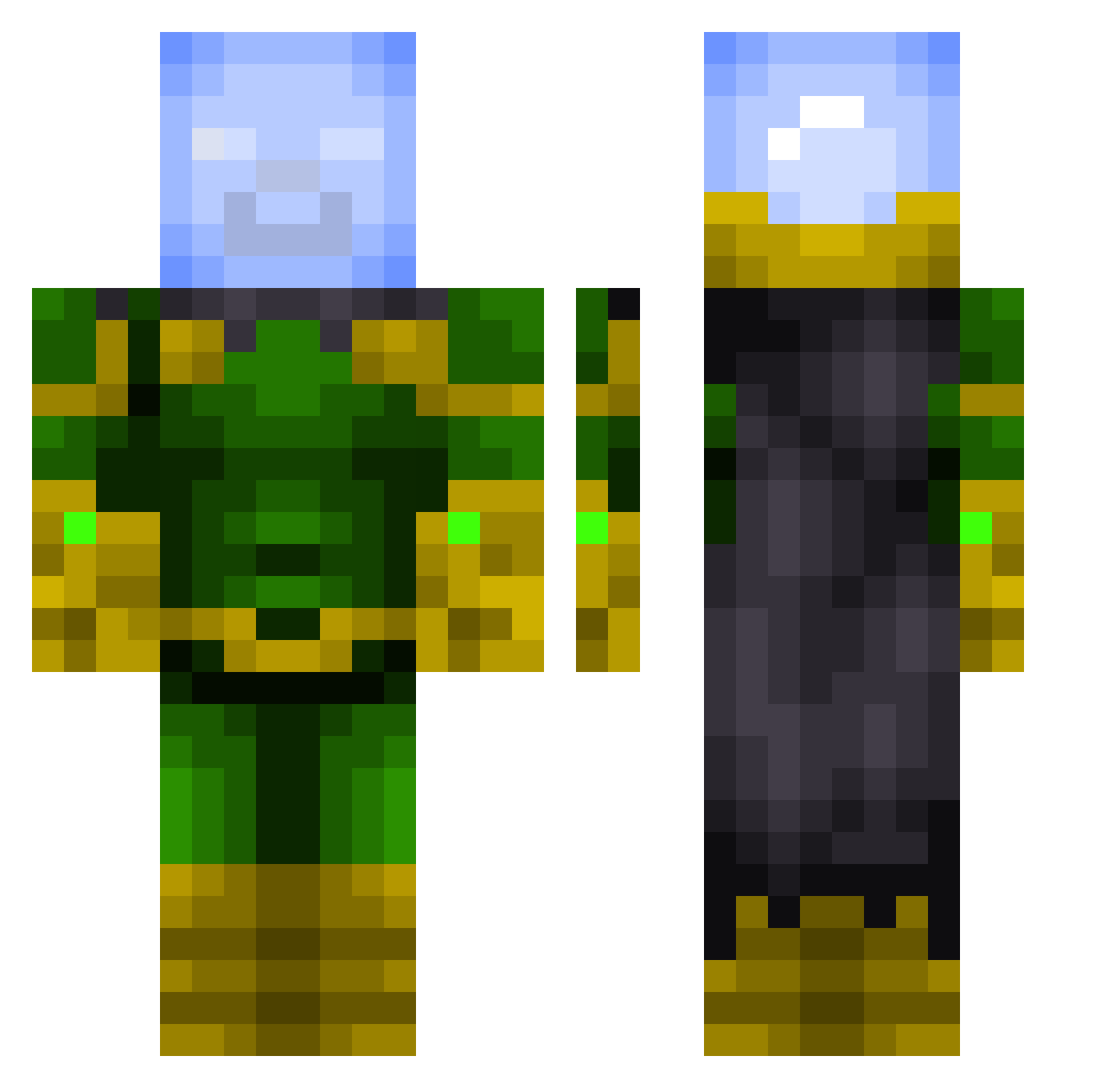 UltimateNon Minecraft skin, front and back view