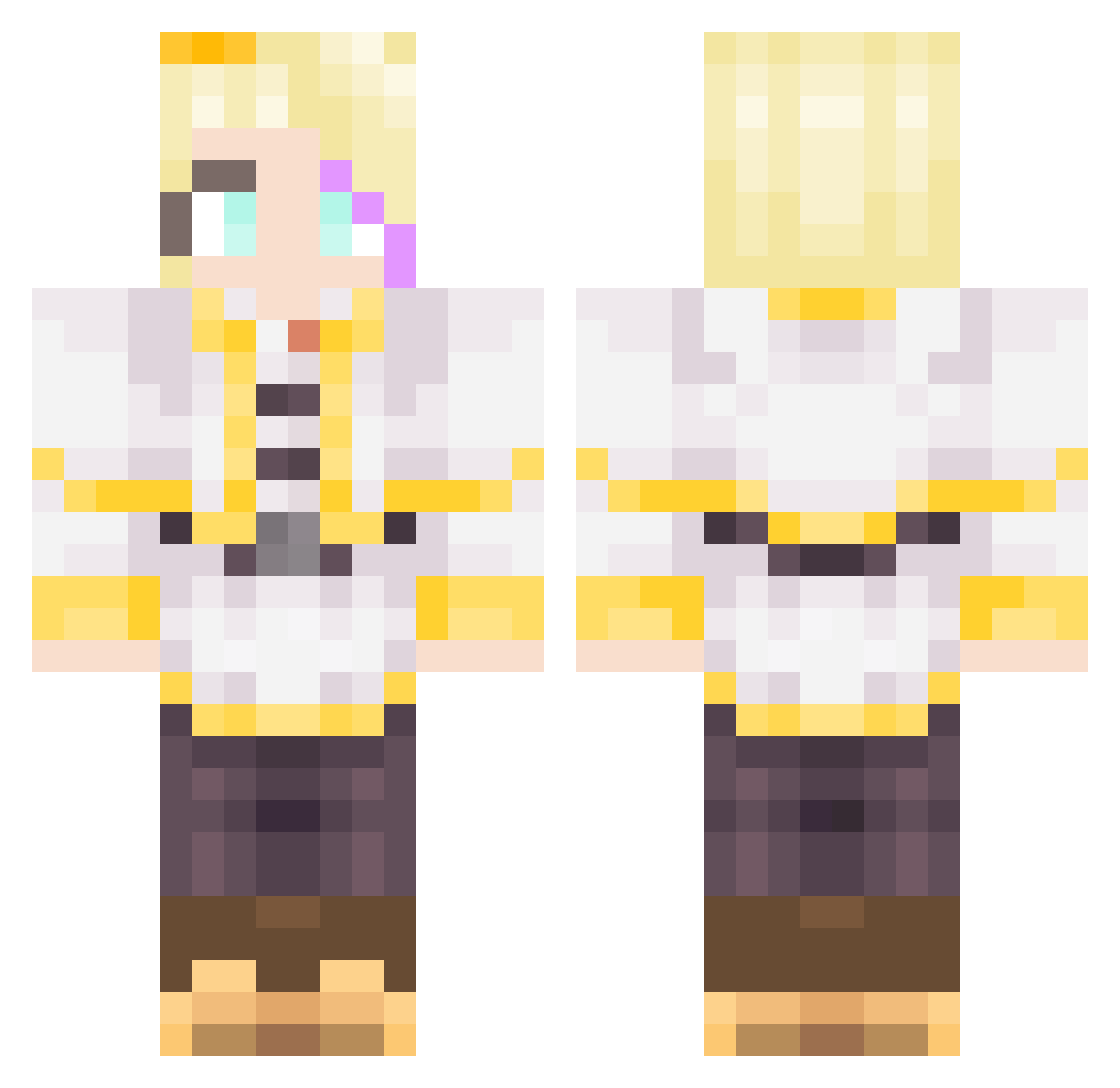 Emicross01 Minecraft skin, front and back view