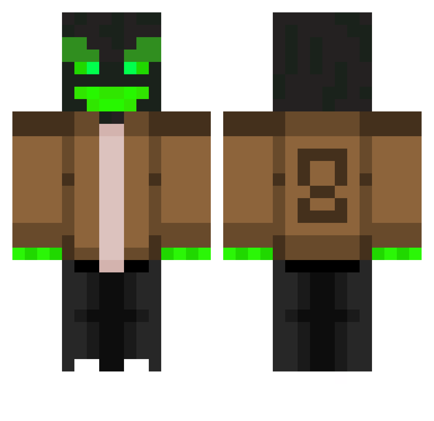 slimexxot Minecraft skin, front and back view