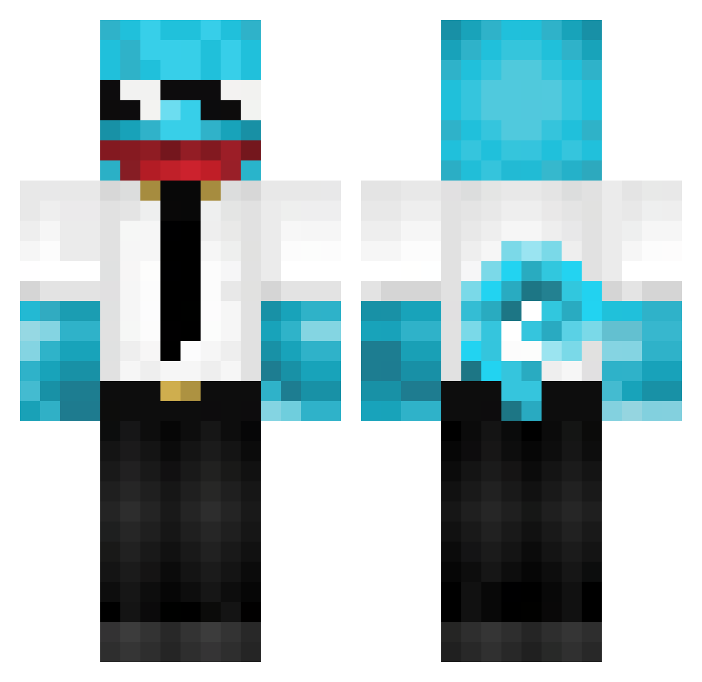 grabekszef Minecraft skin, front and back view
