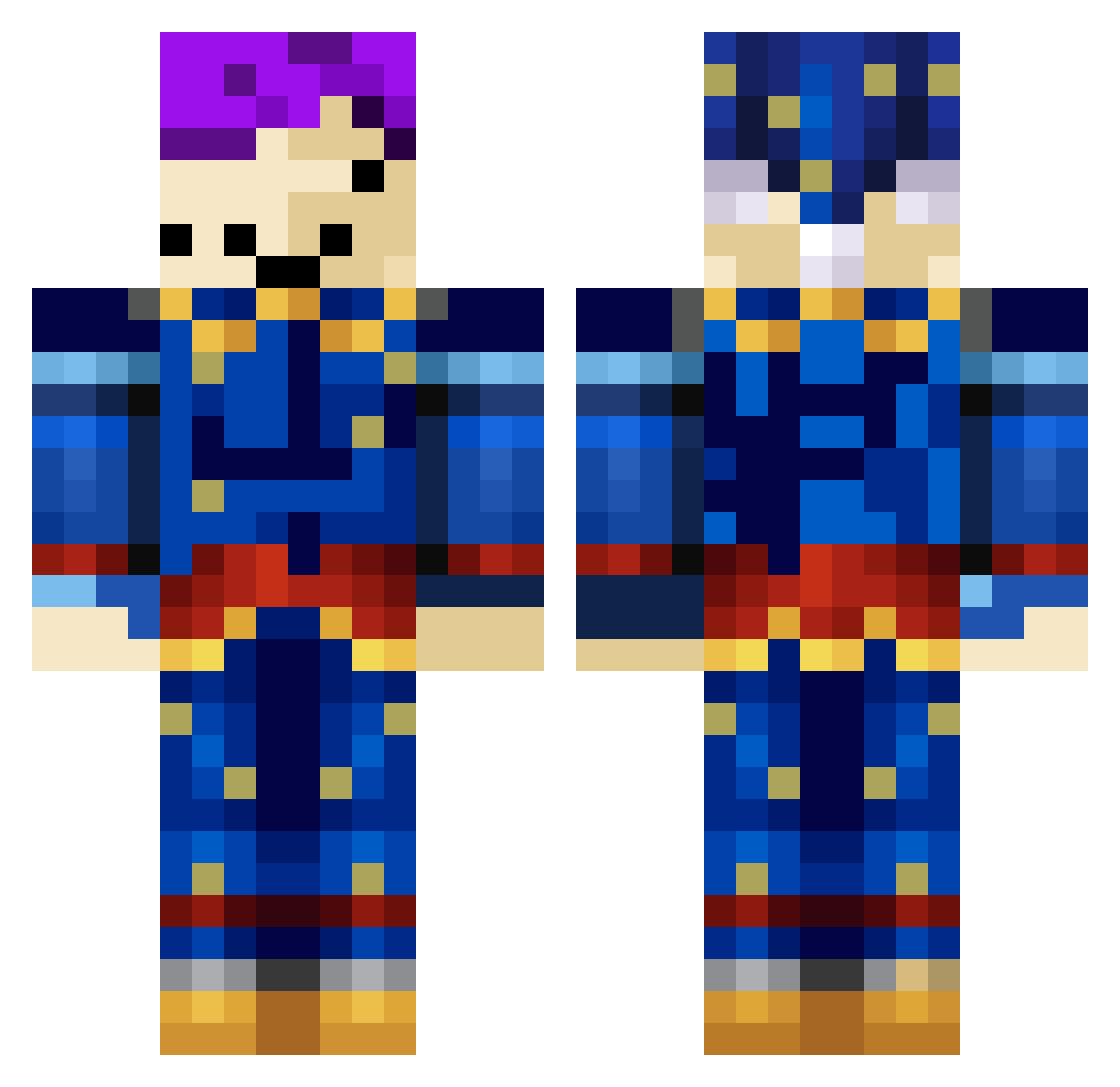 IchbineinGarin Minecraft skin, front and back view