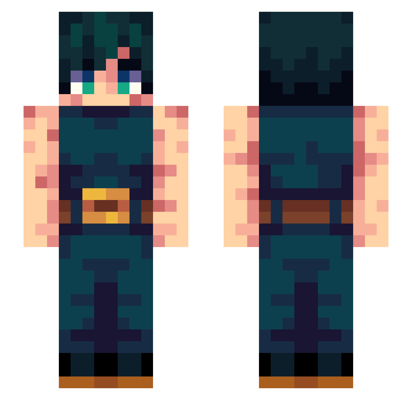 luctaro13 Minecraft skin, front and back view
