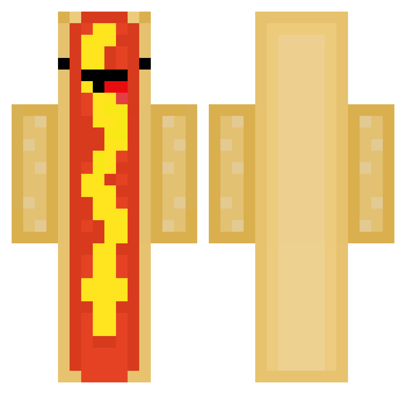 SausageOnCr4ck Minecraft skin, front and back view