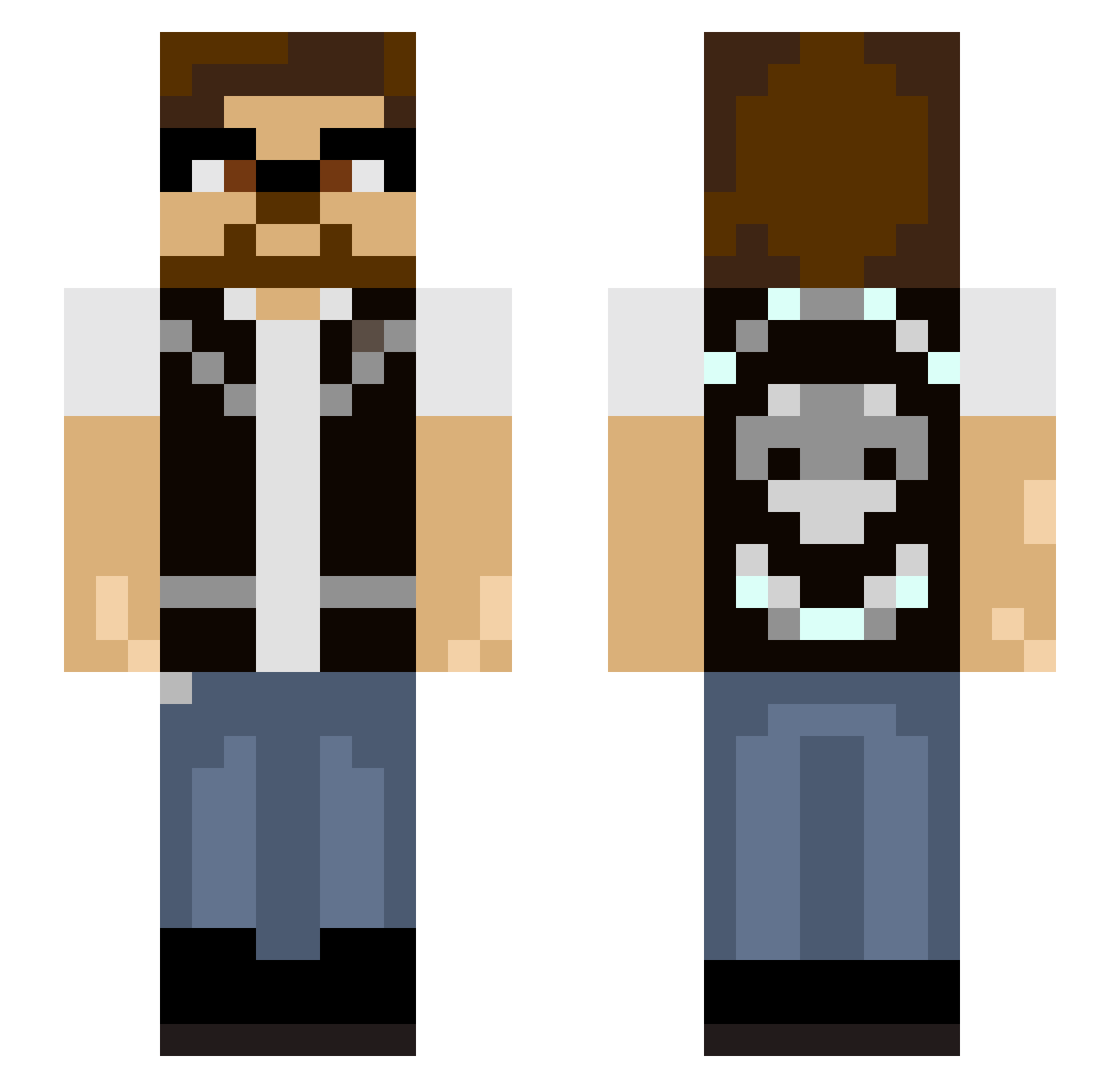 landavid03 Minecraft skin, front and back view
