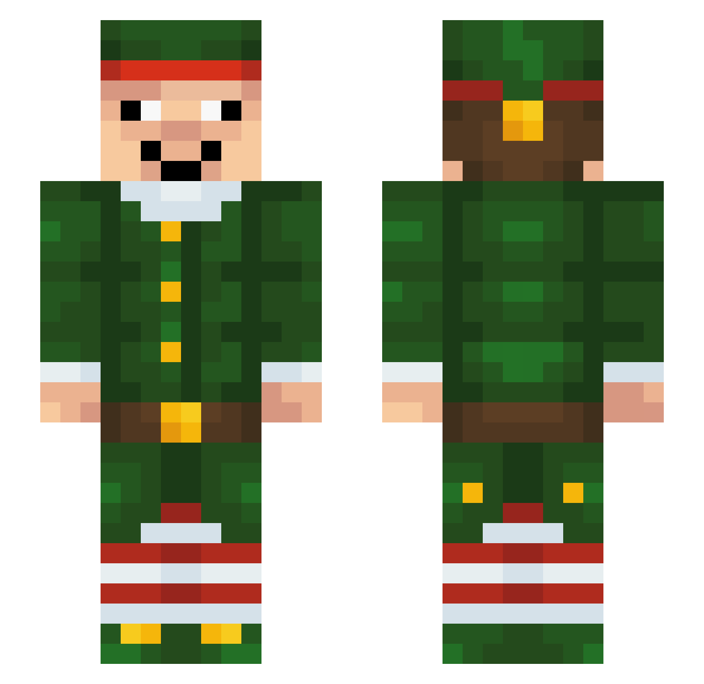 NickGeorg Minecraft skin, front and back view