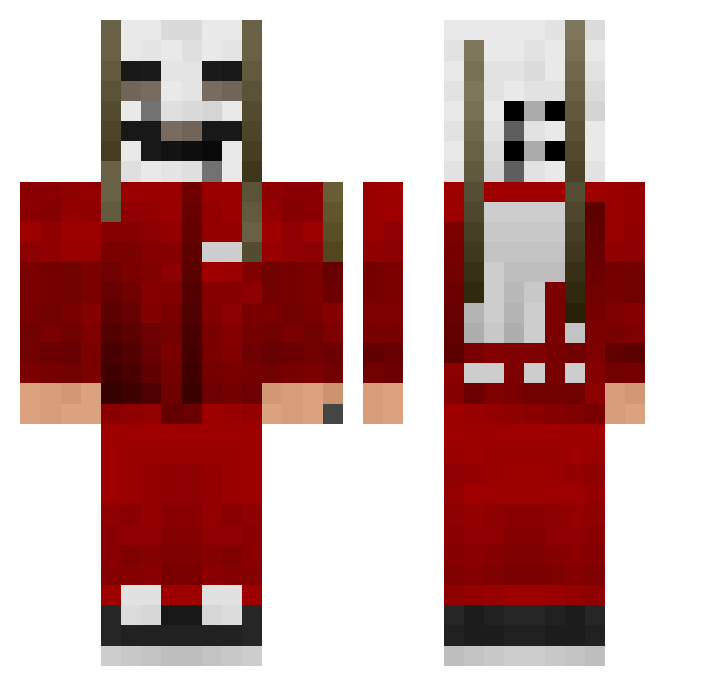 Livi_LP Minecraft skin, front and back view