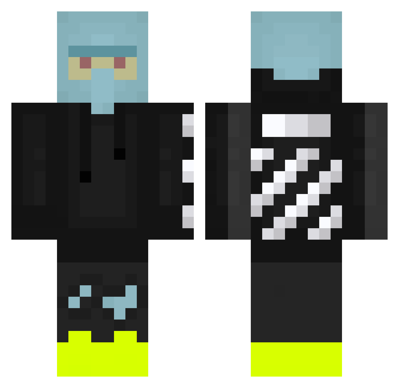 Kasper142 Minecraft skin, front and back view
