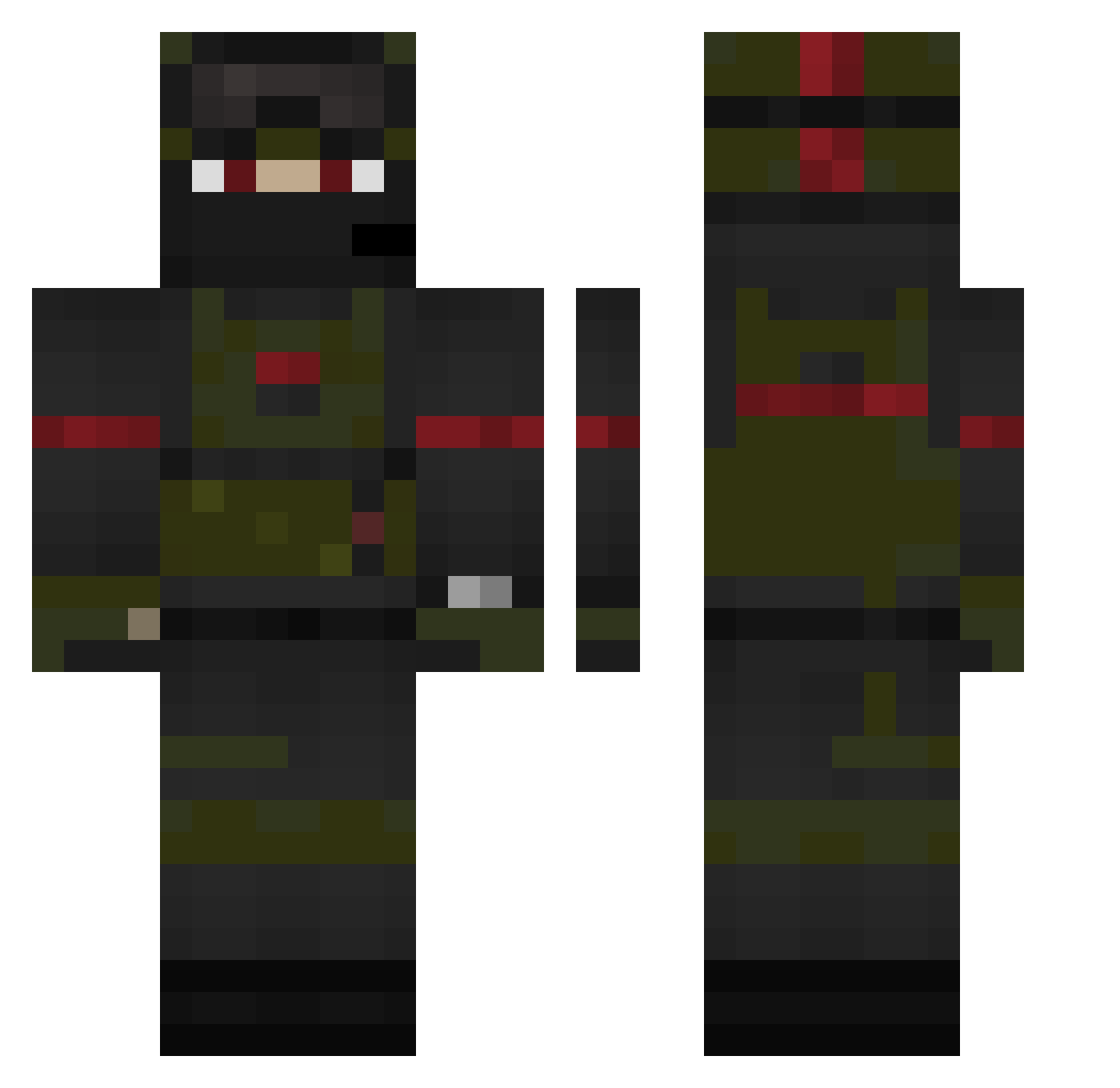 Brezay_W Minecraft skin, front and back view