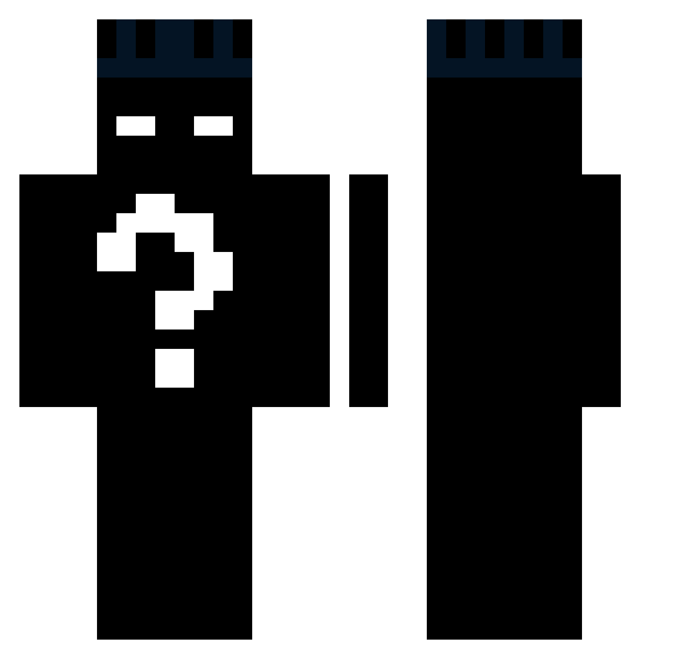 IamZakaria Minecraft skin, front and back view