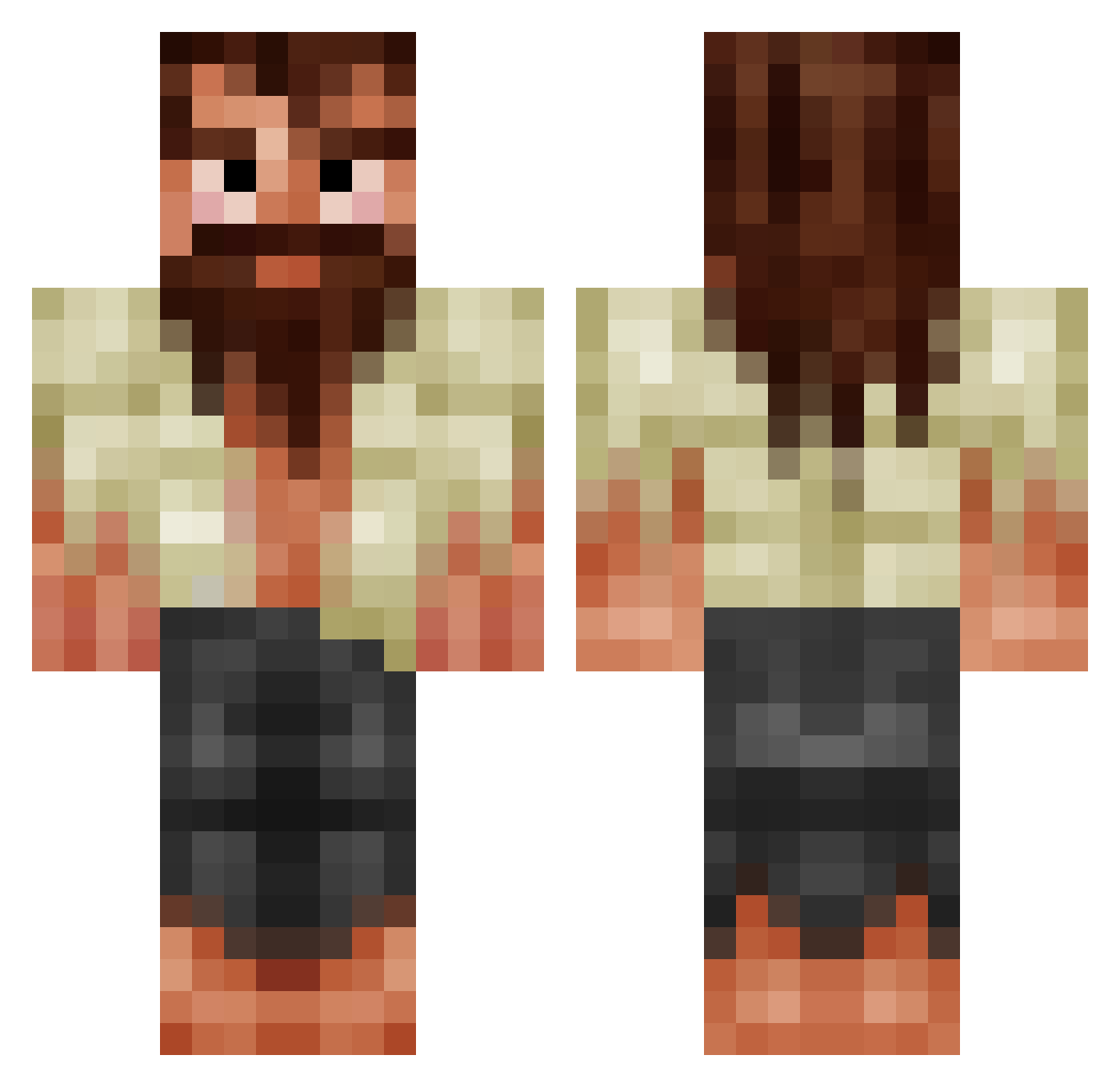 _stylebender_ Minecraft skin, front and back view