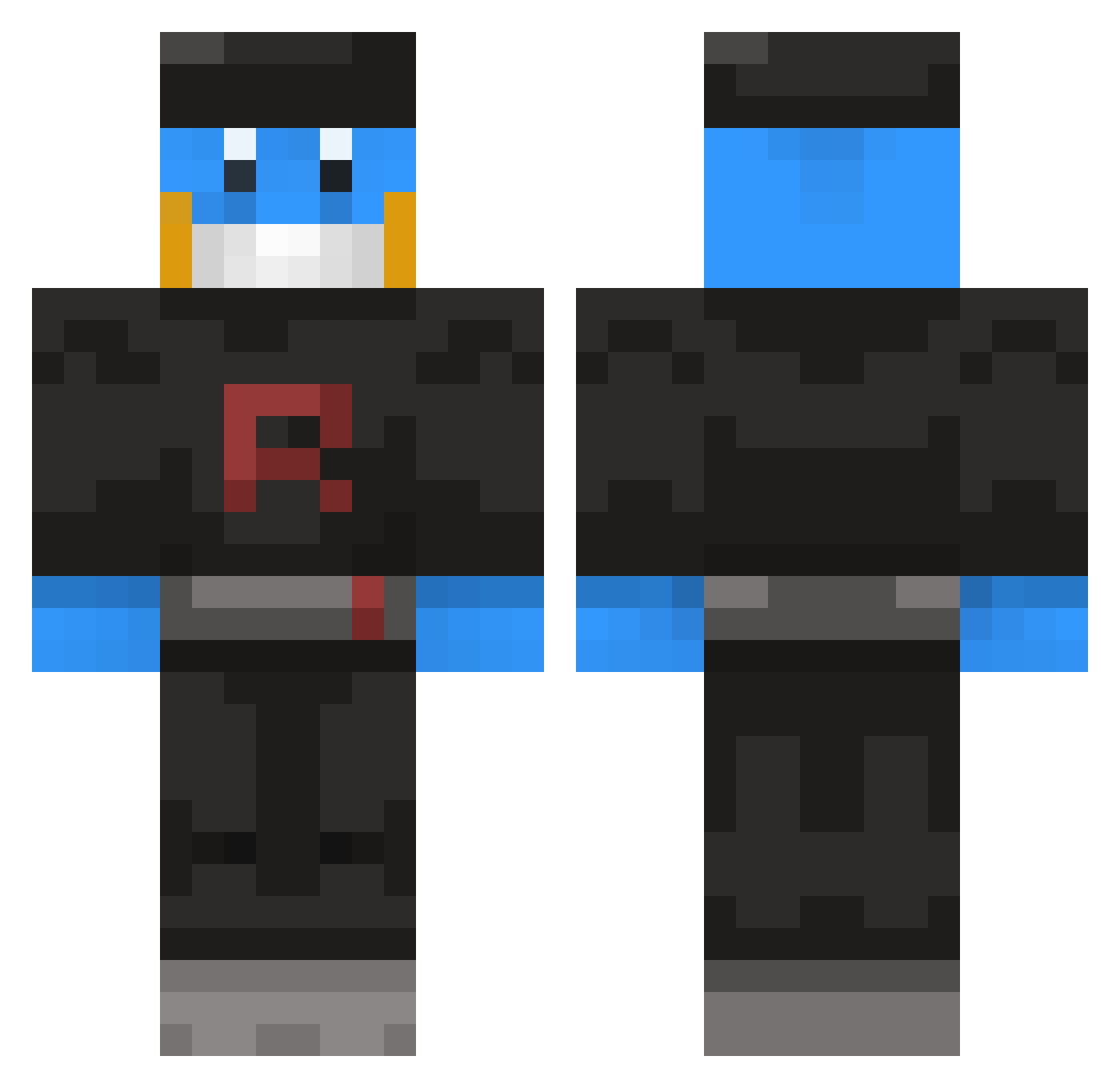 fuaad Minecraft skin, front and back view