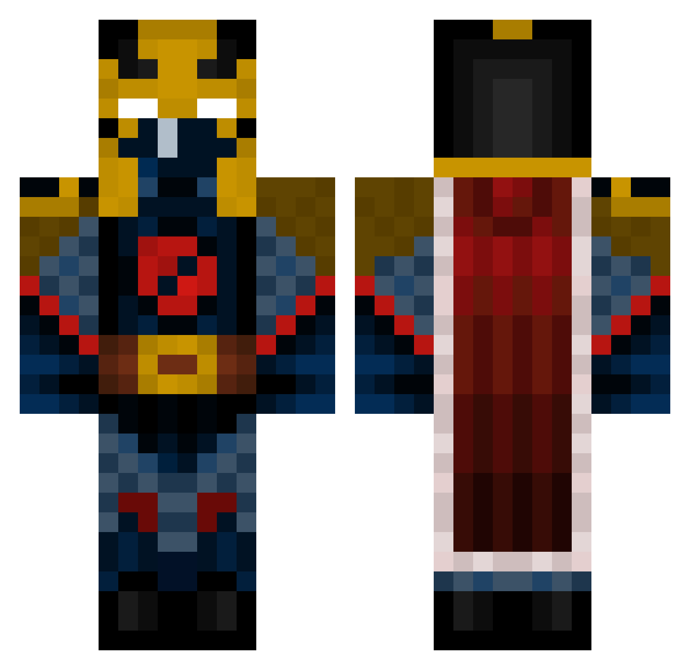 sebas_14g Minecraft skin, front and back view