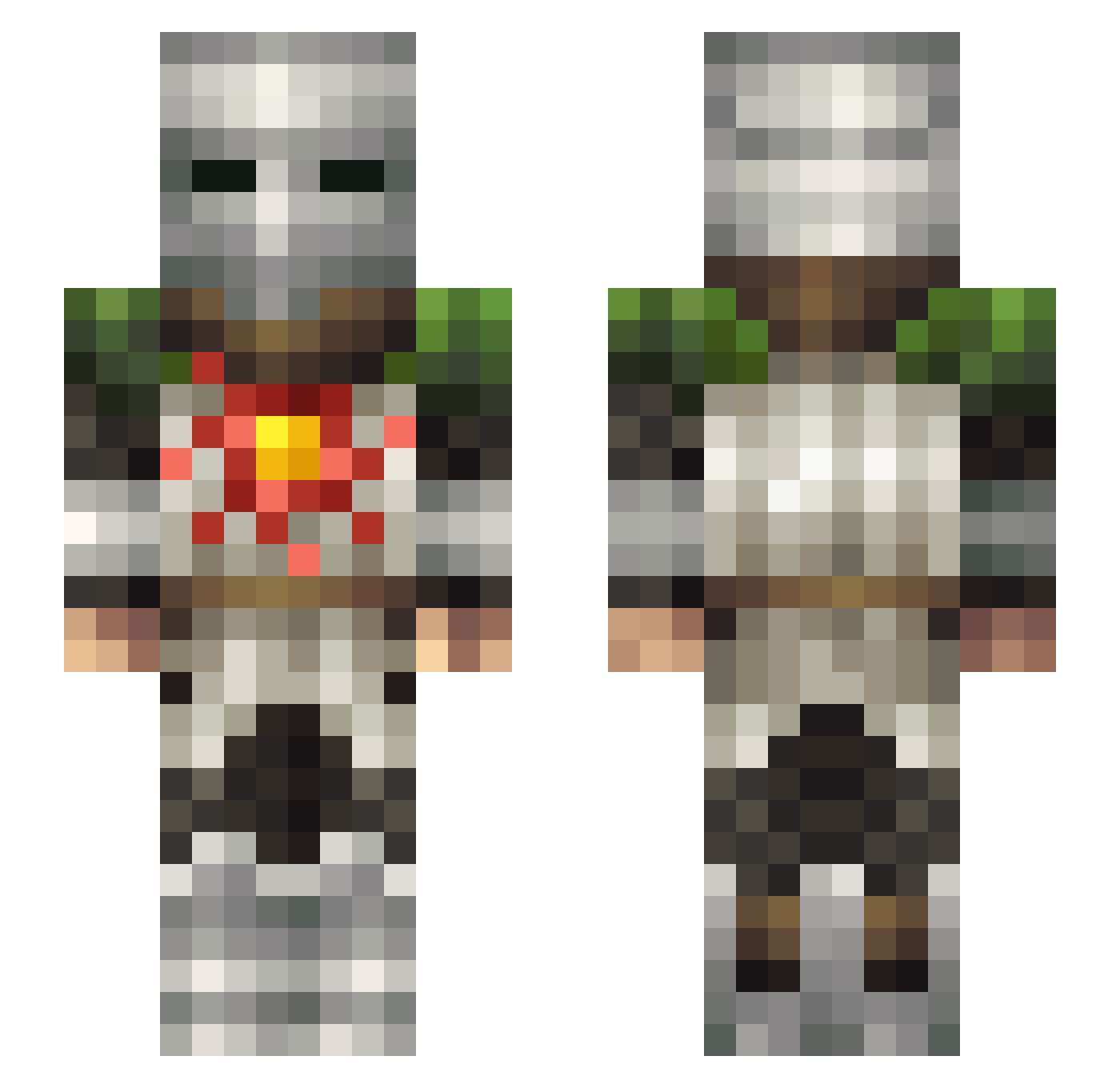 niiilo Minecraft skin, front and back view