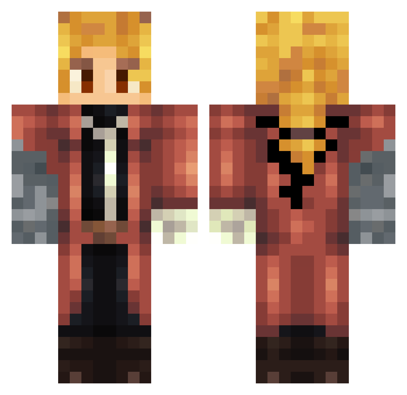 Gav9995 Minecraft skin, front and back view