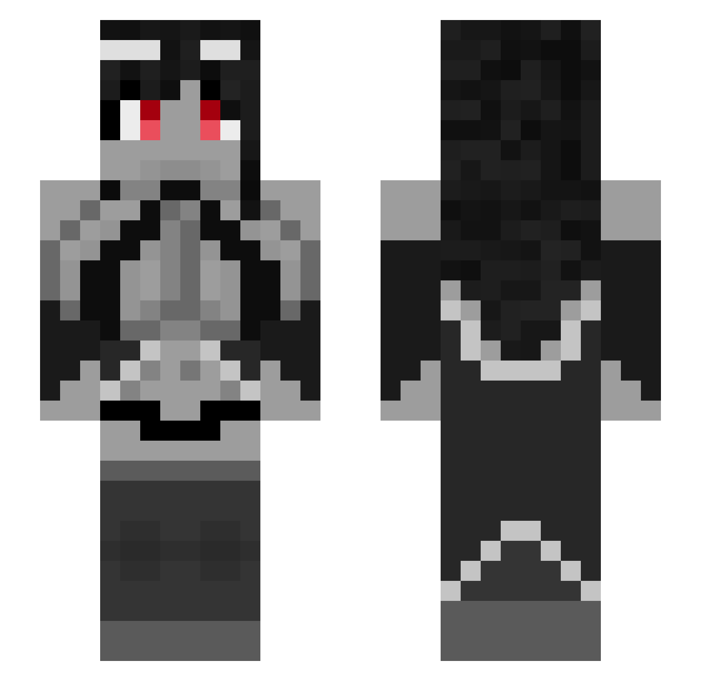 Miniimalistic Minecraft skin, front and back view