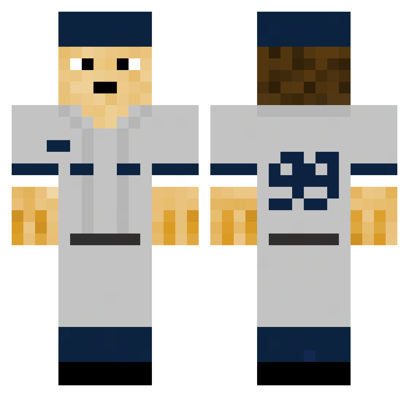 BBryan7 Minecraft skin, front and back view