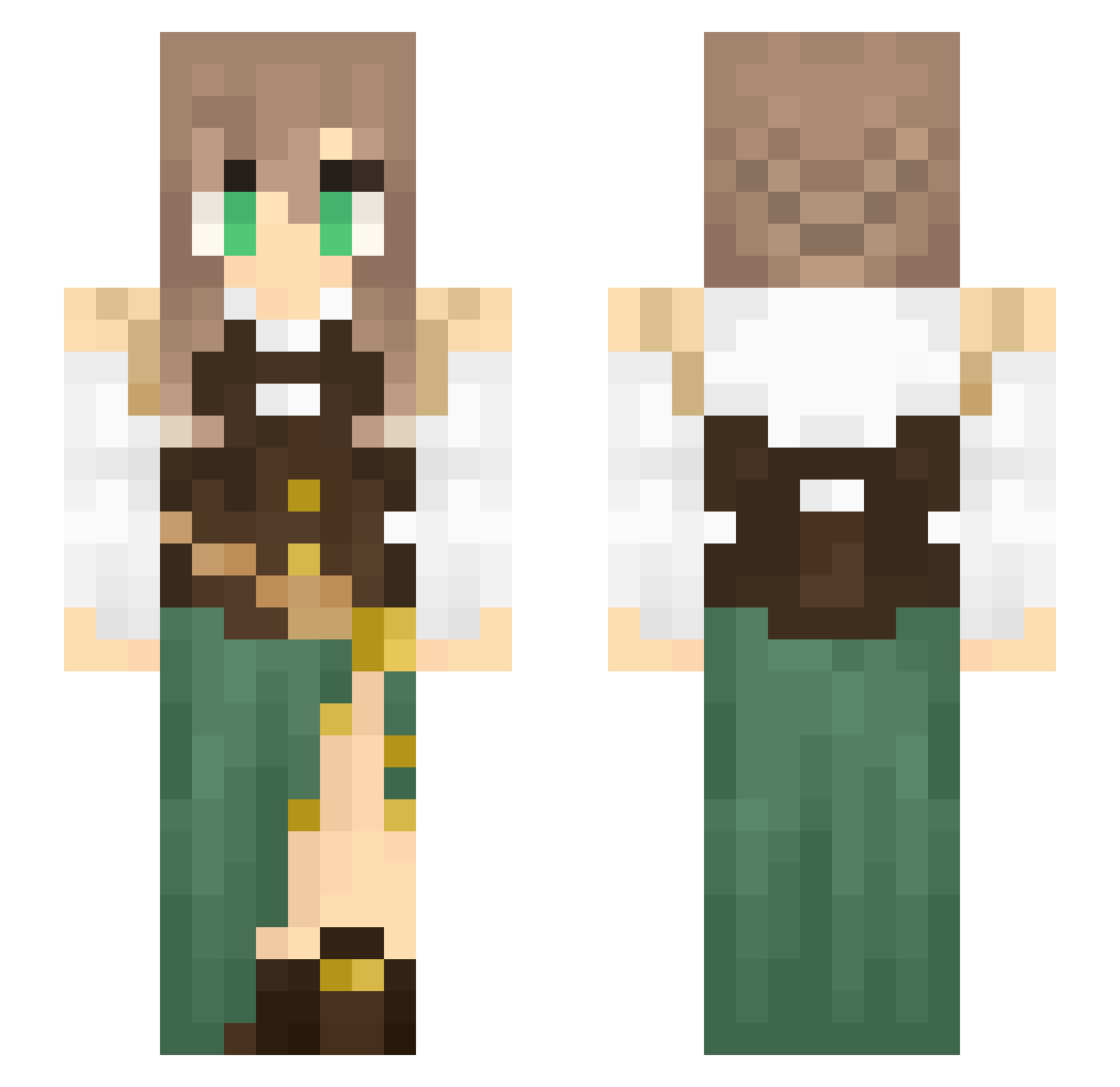 Spectra82 Minecraft skin, front and back view