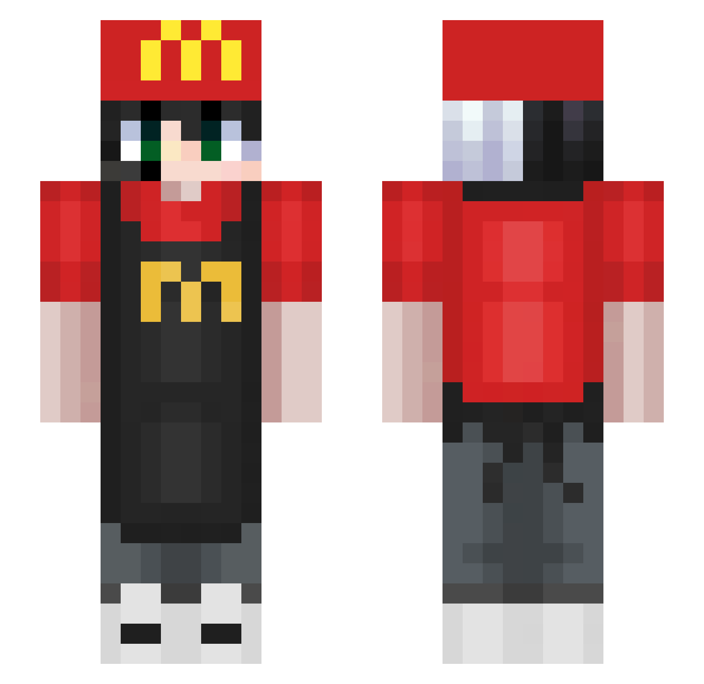 Dafwat Minecraft skin, front and back view