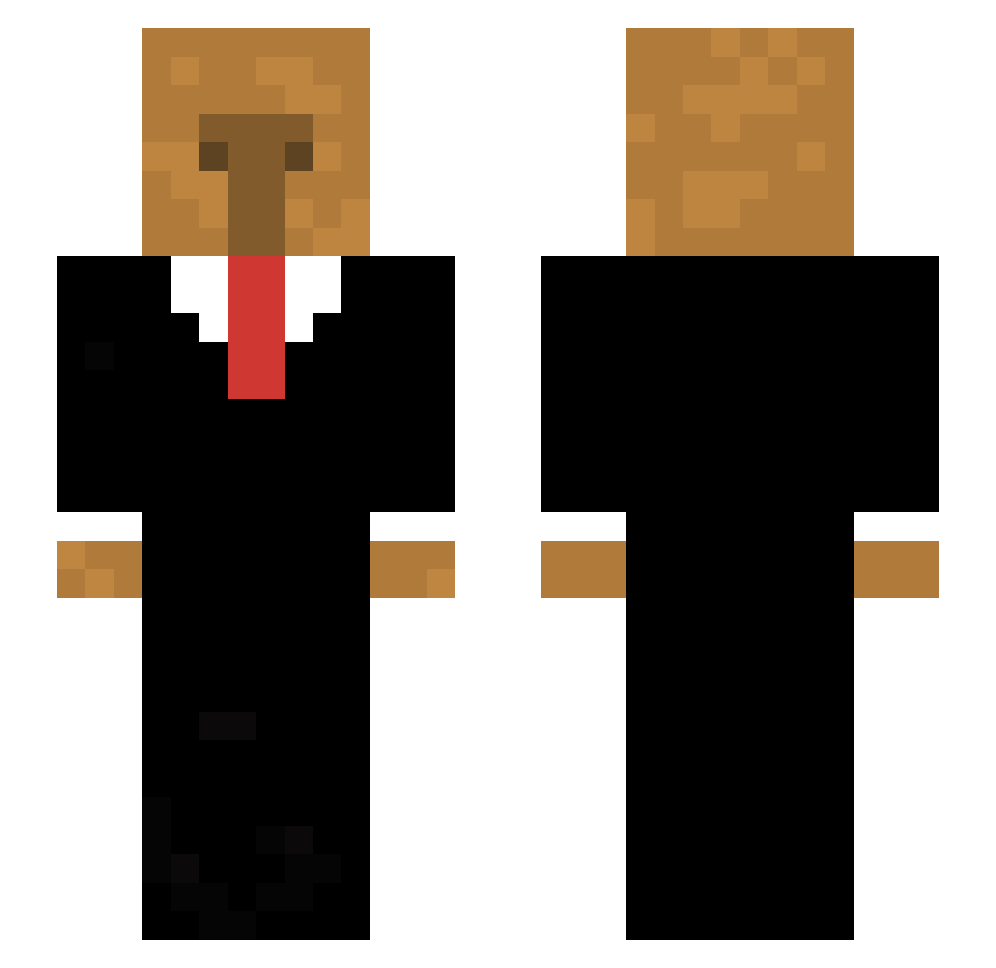 the_totem_god Minecraft skin, front and back view