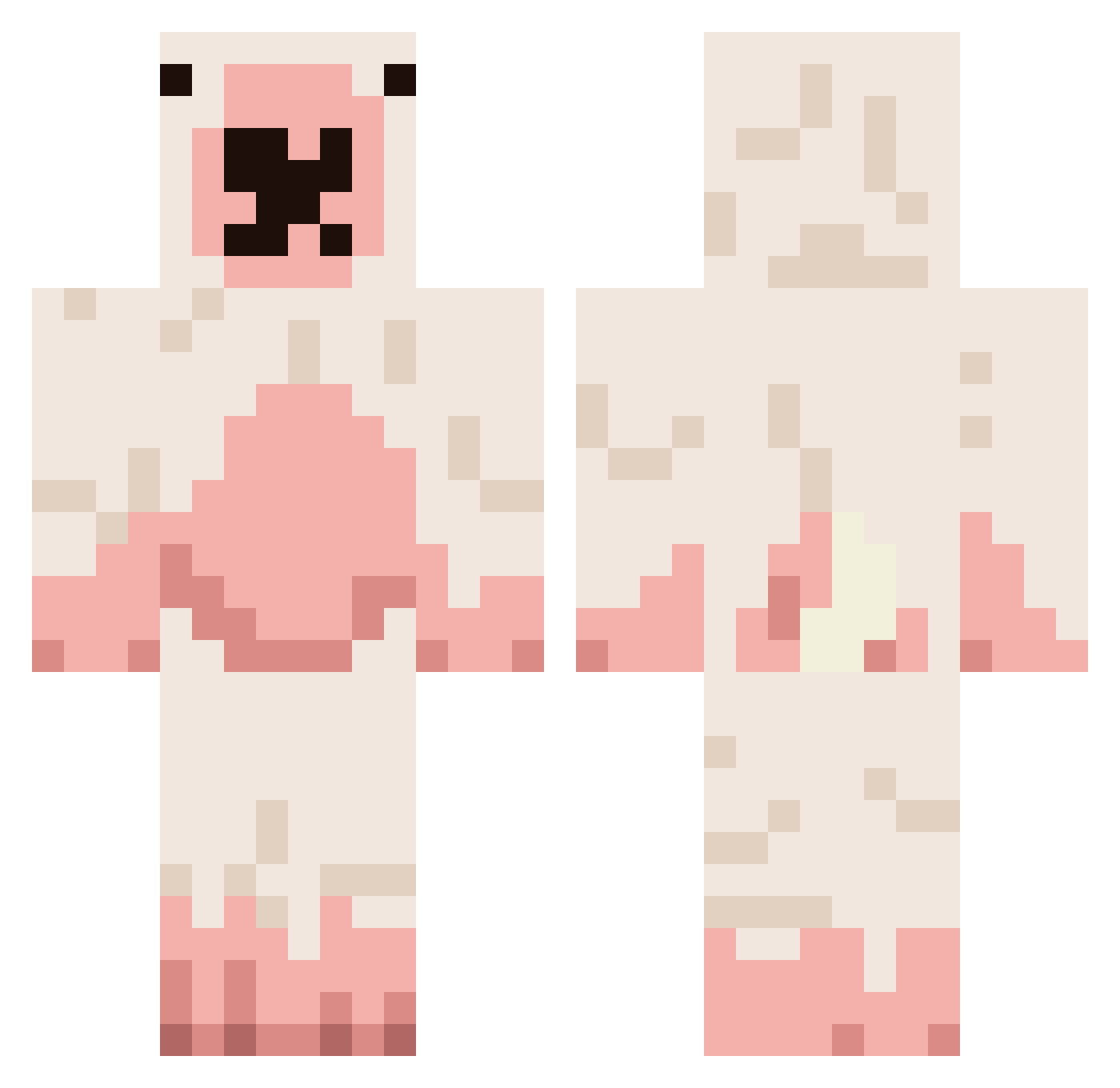 RitzHoldem Minecraft skin, front and back view