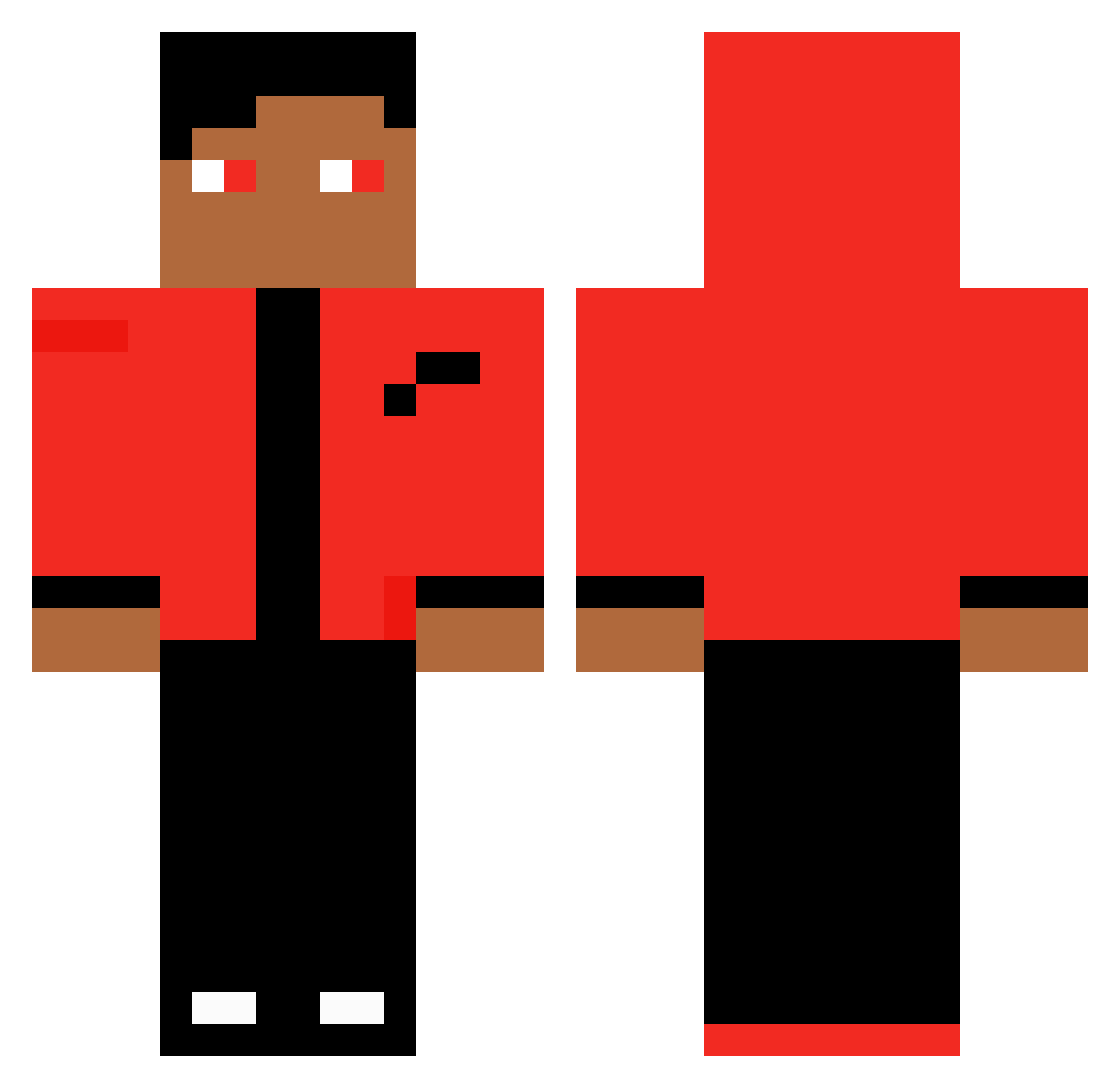 Vipci Minecraft skin, front and back view