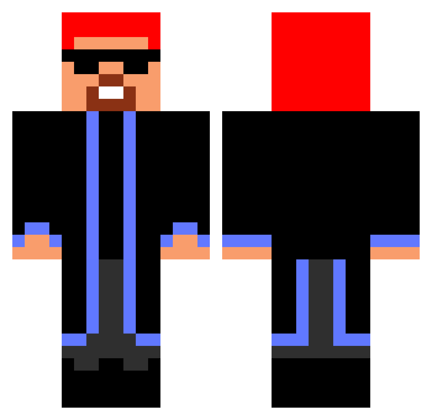 XxStar_LordxX Minecraft skin, front and back view