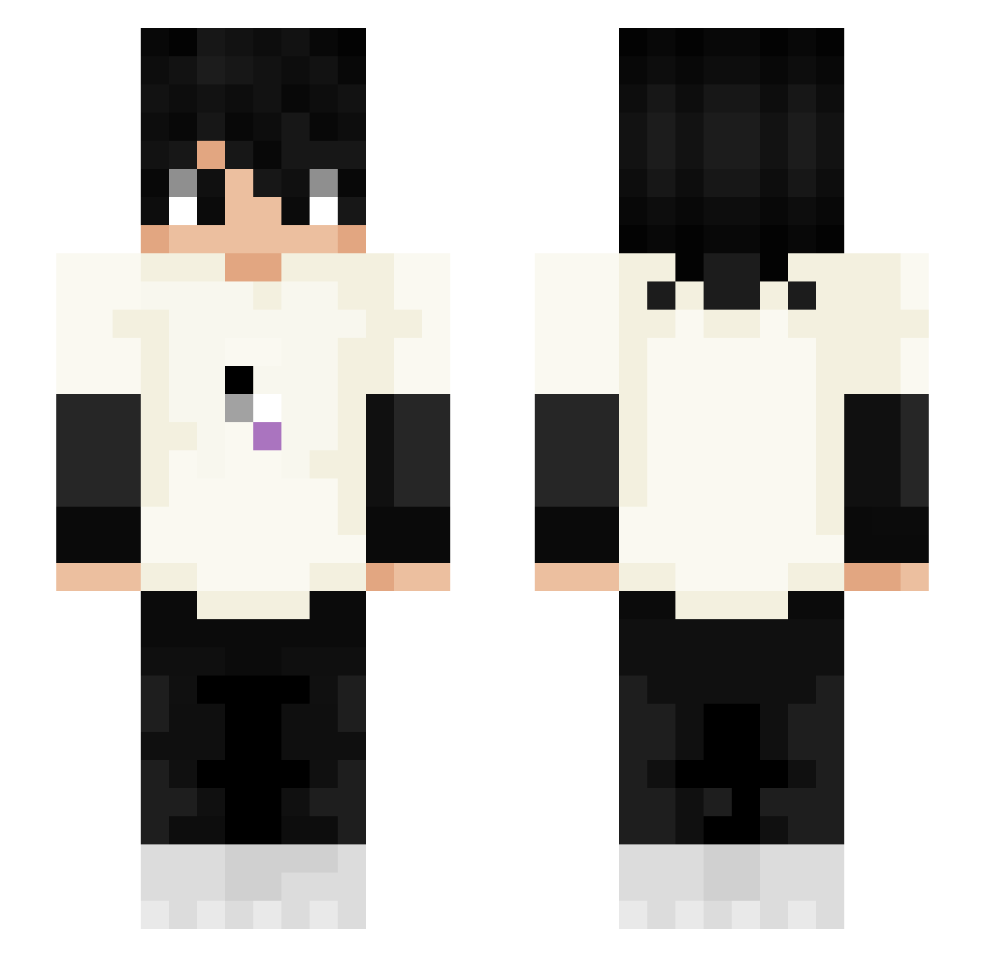 NurSammy Minecraft skin, front and back view