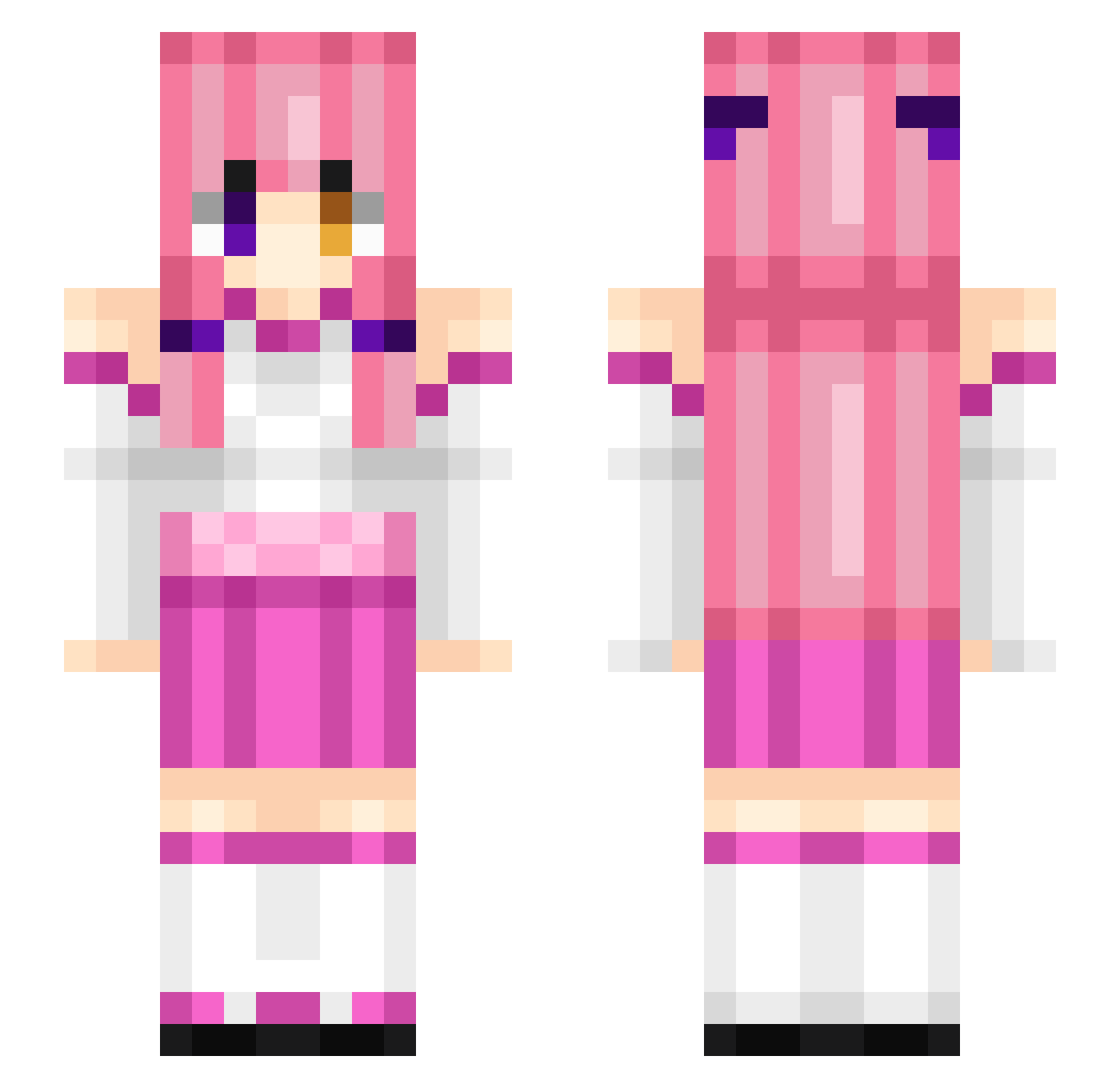 _blame Minecraft skin, front and back view