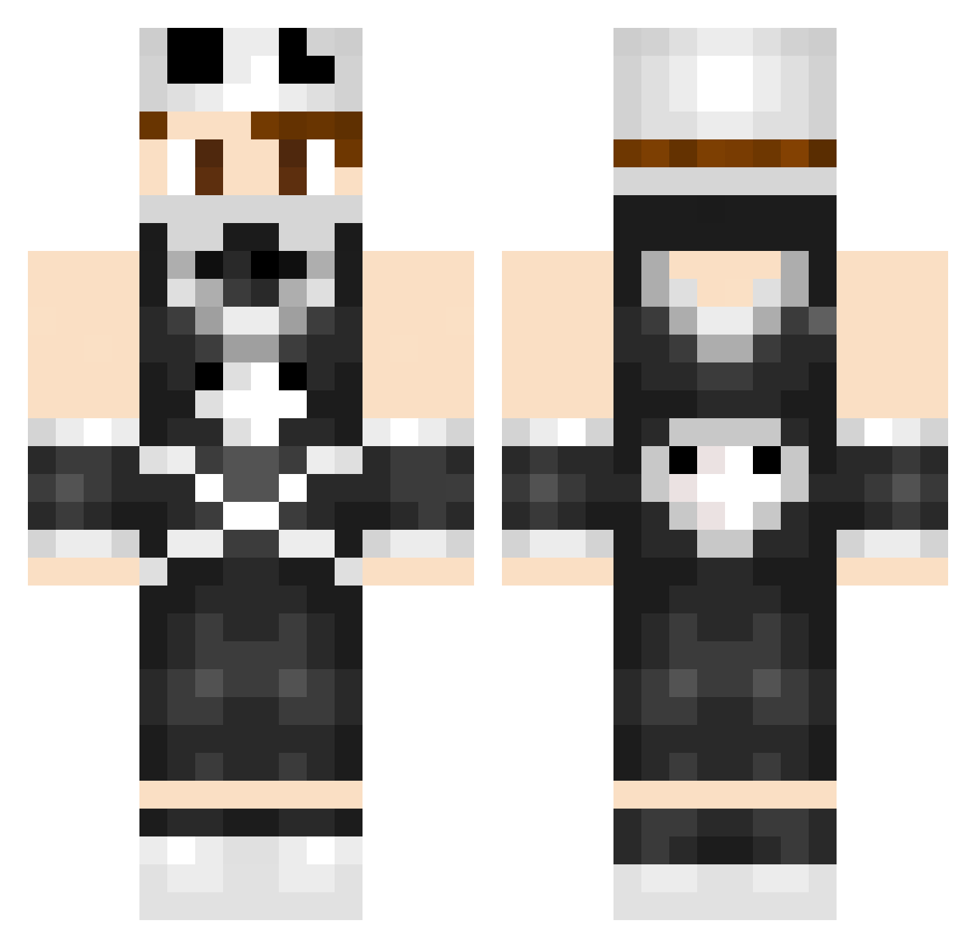 Icecoldghost Minecraft skin, front and back view