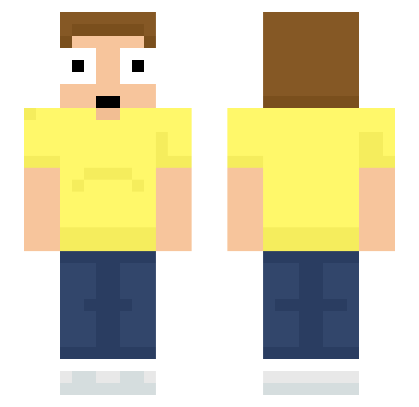 28z_ Minecraft skin, front and back view
