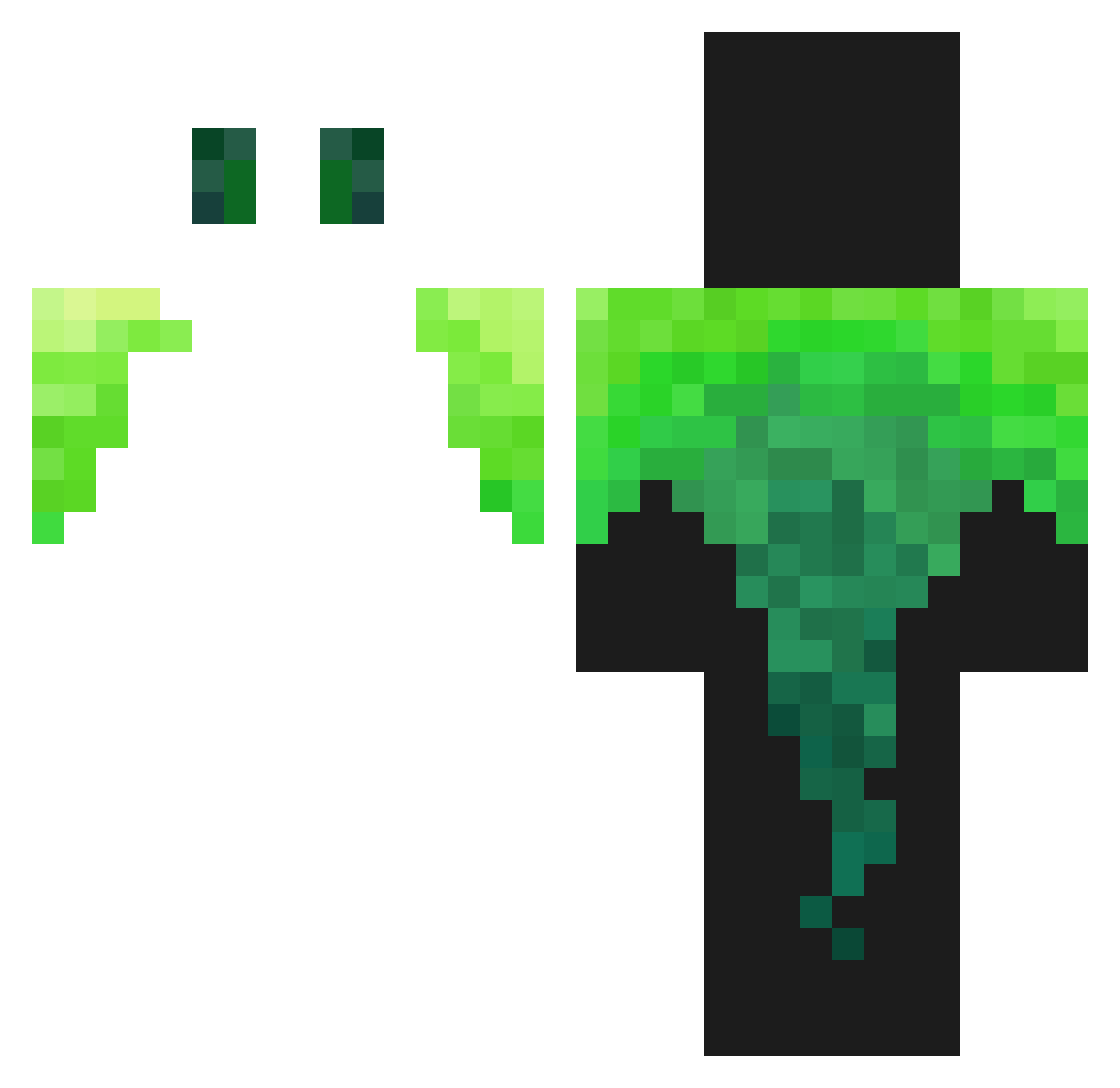 Qwiozn Minecraft skin, front and back view