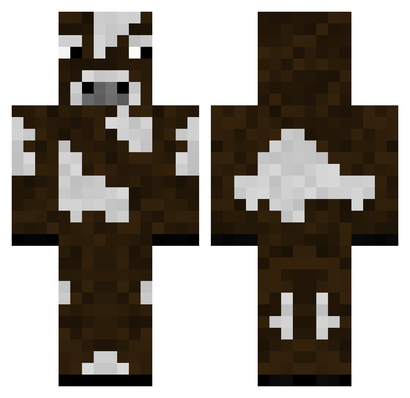namulls Minecraft skin, front and back view