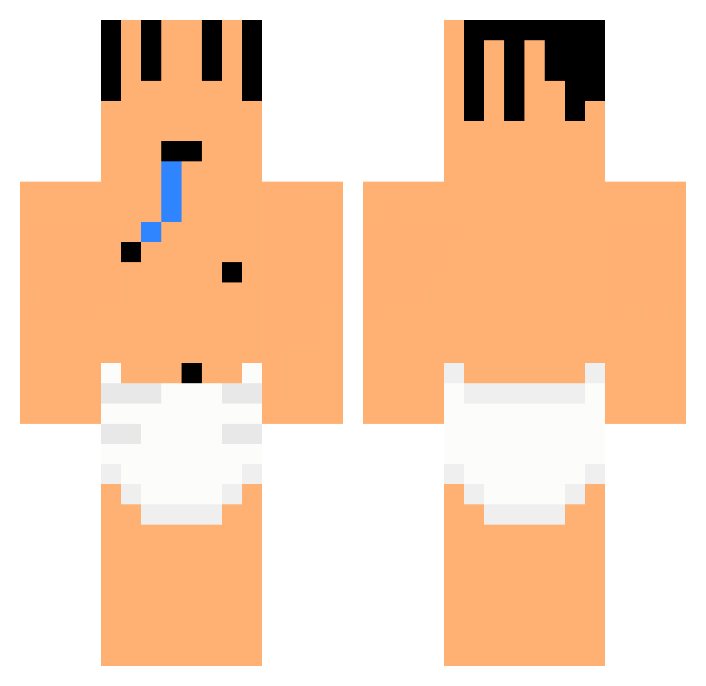 ealocin Minecraft skin, front and back view