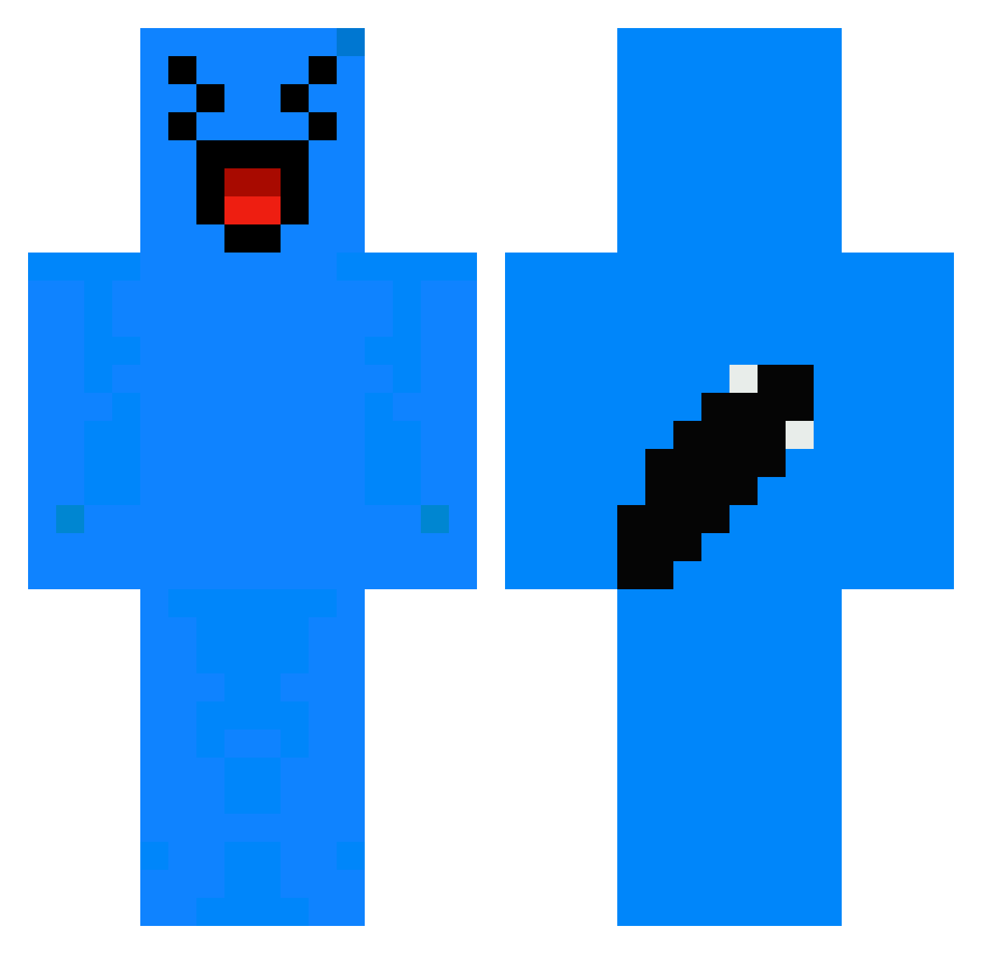 SirWobbuffett Minecraft skin, front and back view