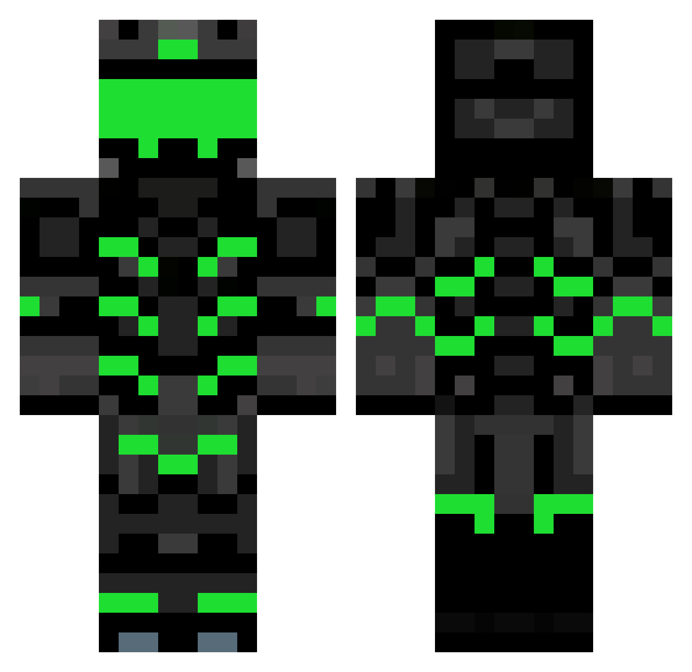Soldado_Mitico Minecraft skin, front and back view