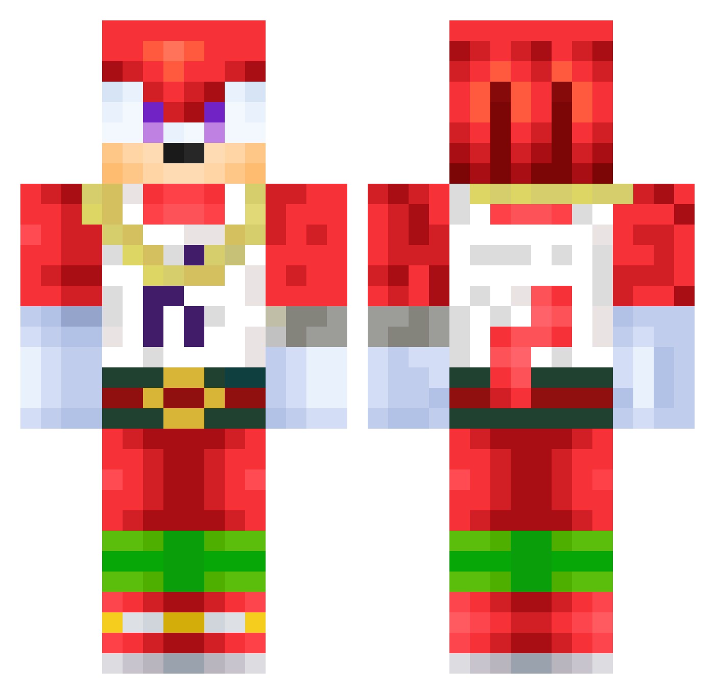 BEEFMUNCHER Minecraft skin, front and back view
