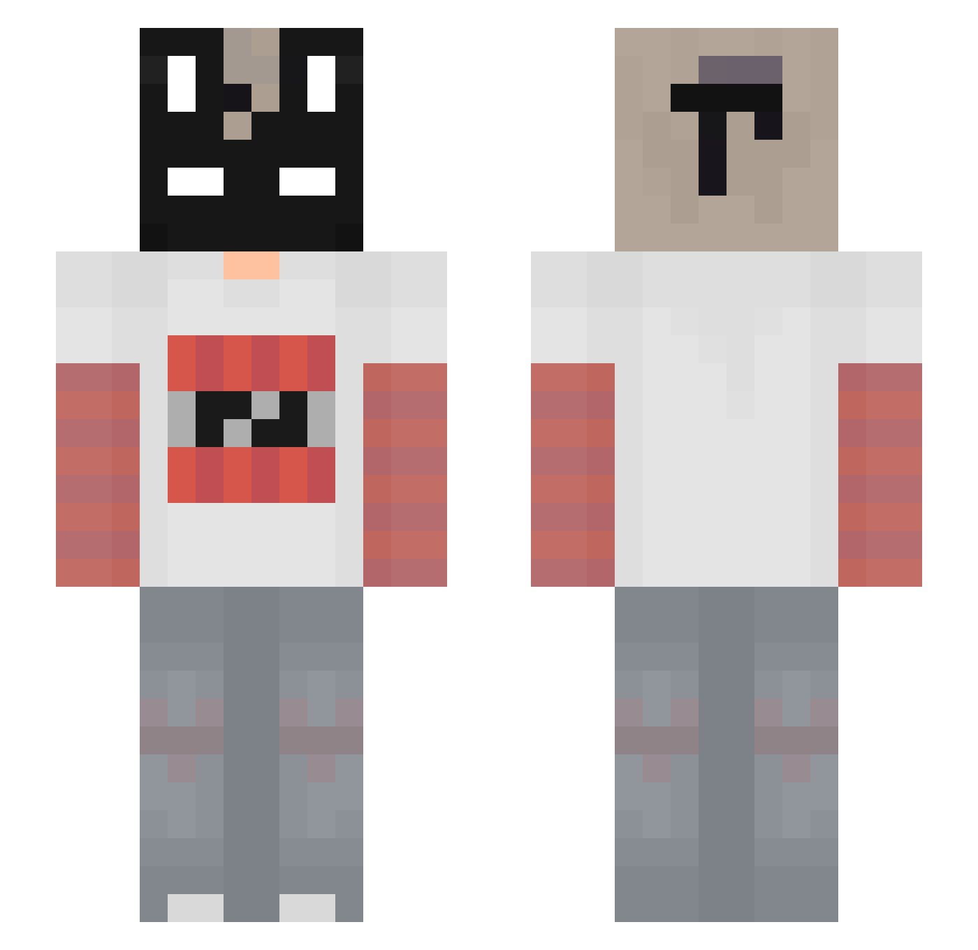 FarTheAstroid Minecraft skin, front and back view