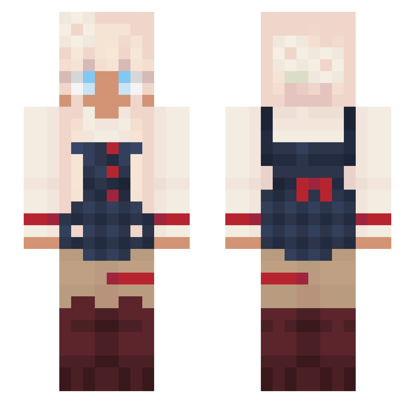 CraftFamily Minecraft skin, front and back view