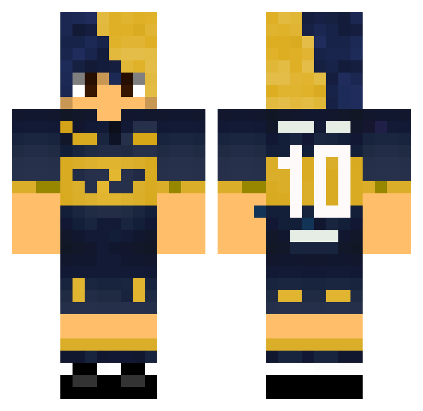 Gn22 Minecraft skin, front and back view