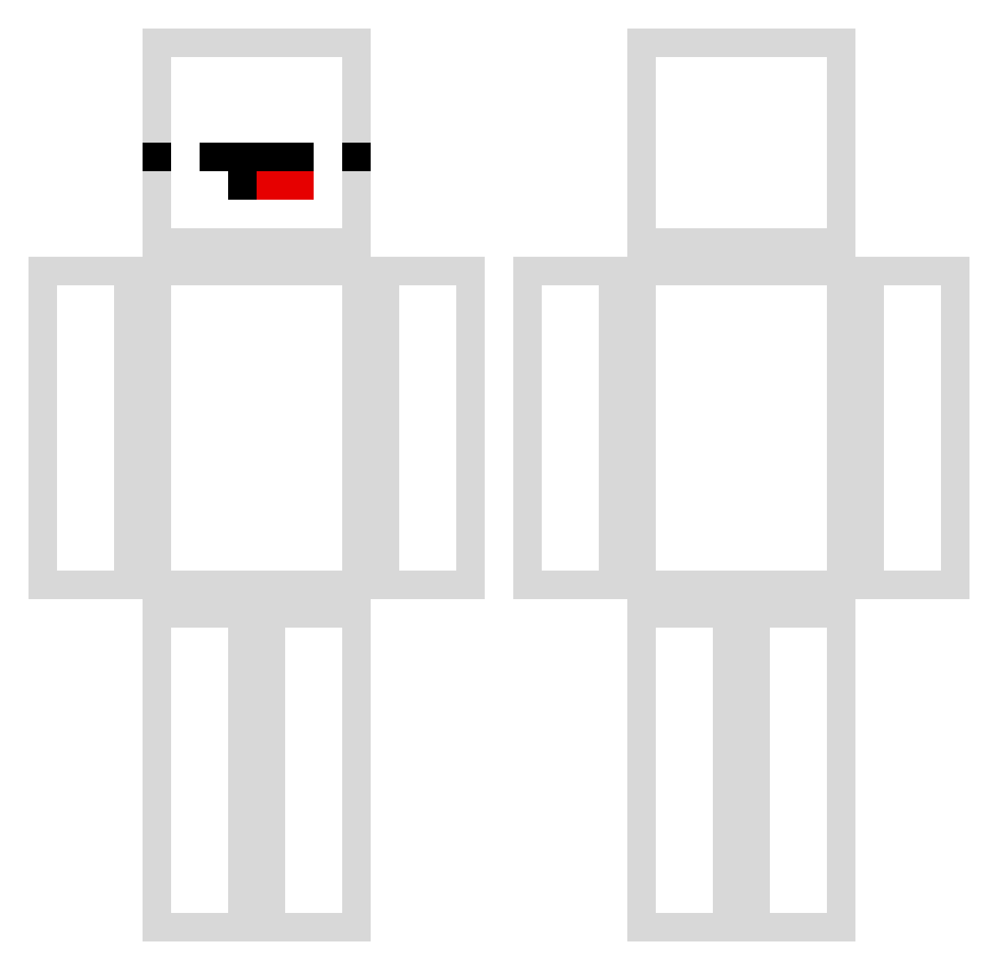 xavoelwasho Minecraft skin, front and back view