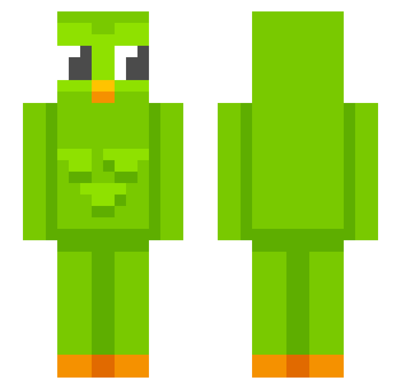 swerpajacu Minecraft skin, front and back view
