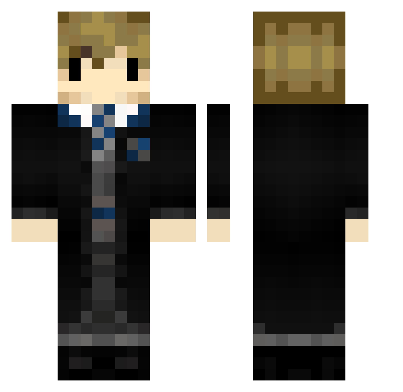HmmmJackishere Minecraft skin, front and back view