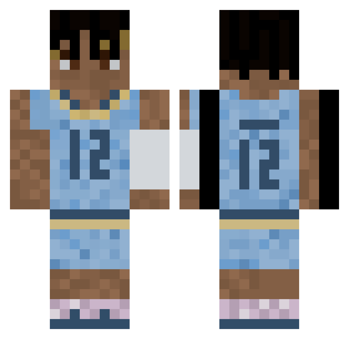 szymekontop Minecraft skin, front and back view