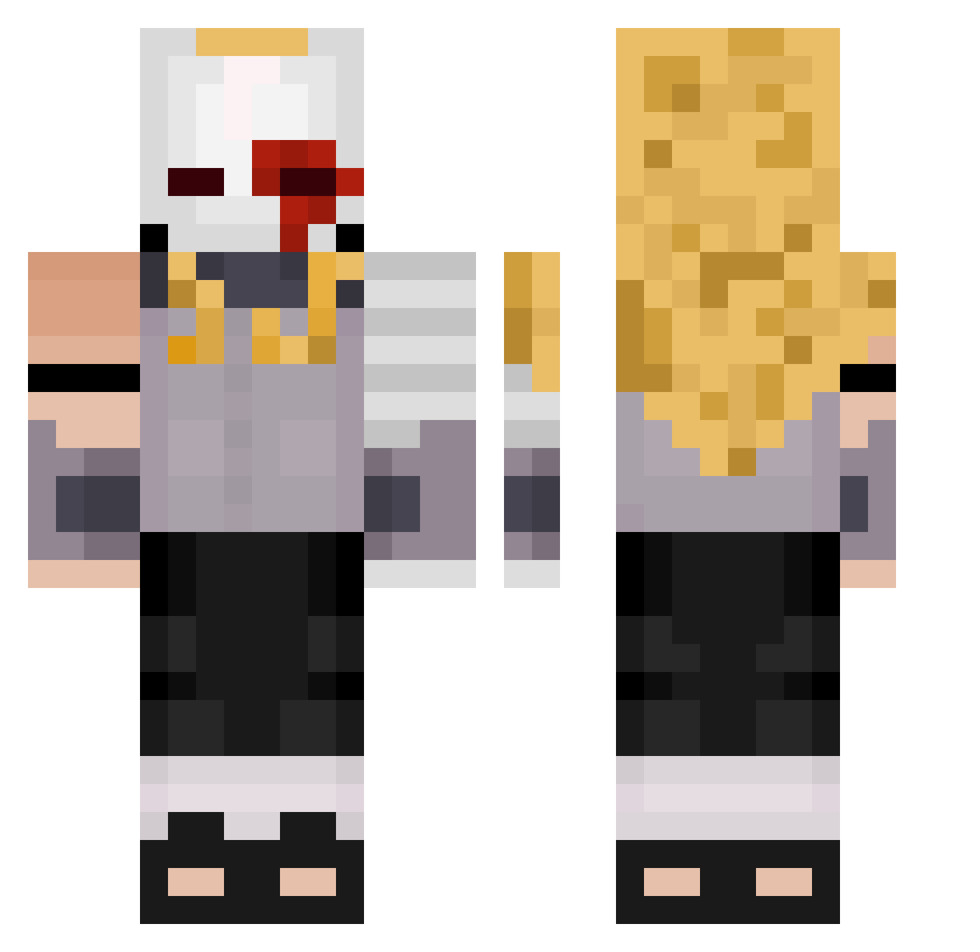 88Freex Minecraft skin, front and back view