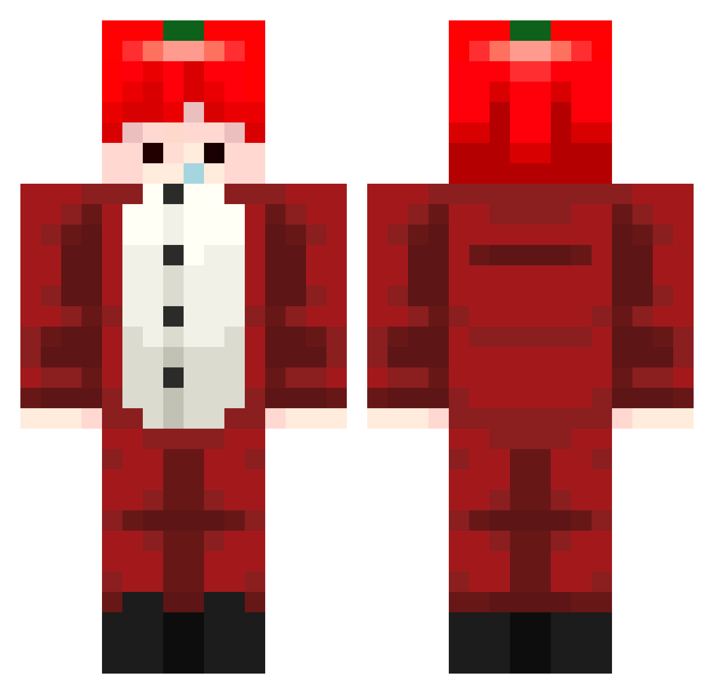 Geudab Minecraft skin, front and back view
