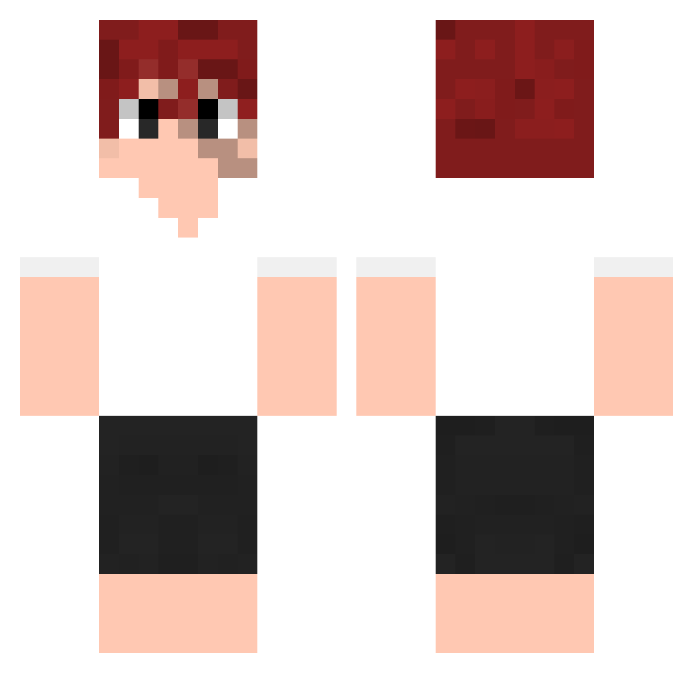 FelippeZzz Minecraft skin, front and back view